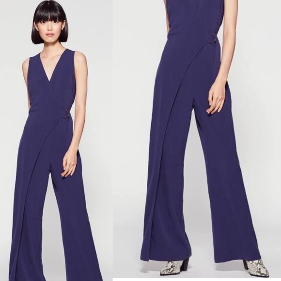 Vince Camuto Pants - VINCE CAMUTO BELTED WRAP JUMPSUIT Size 8